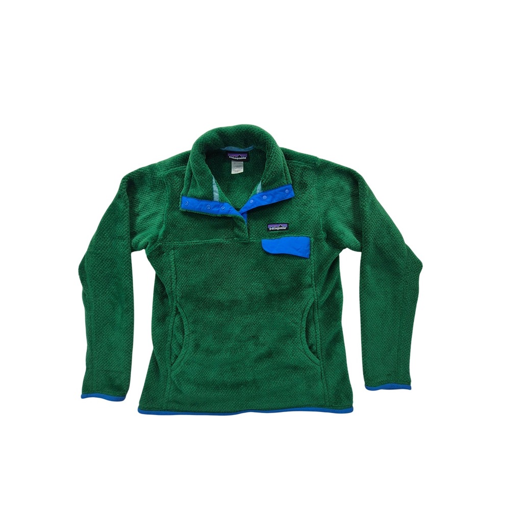 Patagonia Re-Tool Snap-T‎ Fleece Pullover Women's Small Green 25442FA14